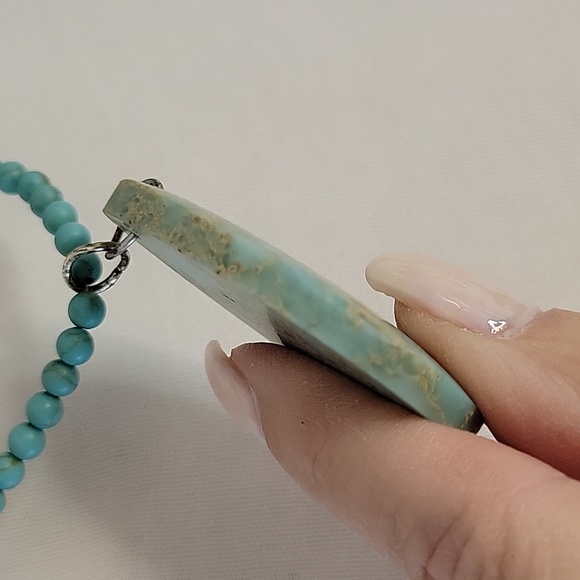 AMAZONITE STONE PENDANT CHOKER - Picture 5 of 9